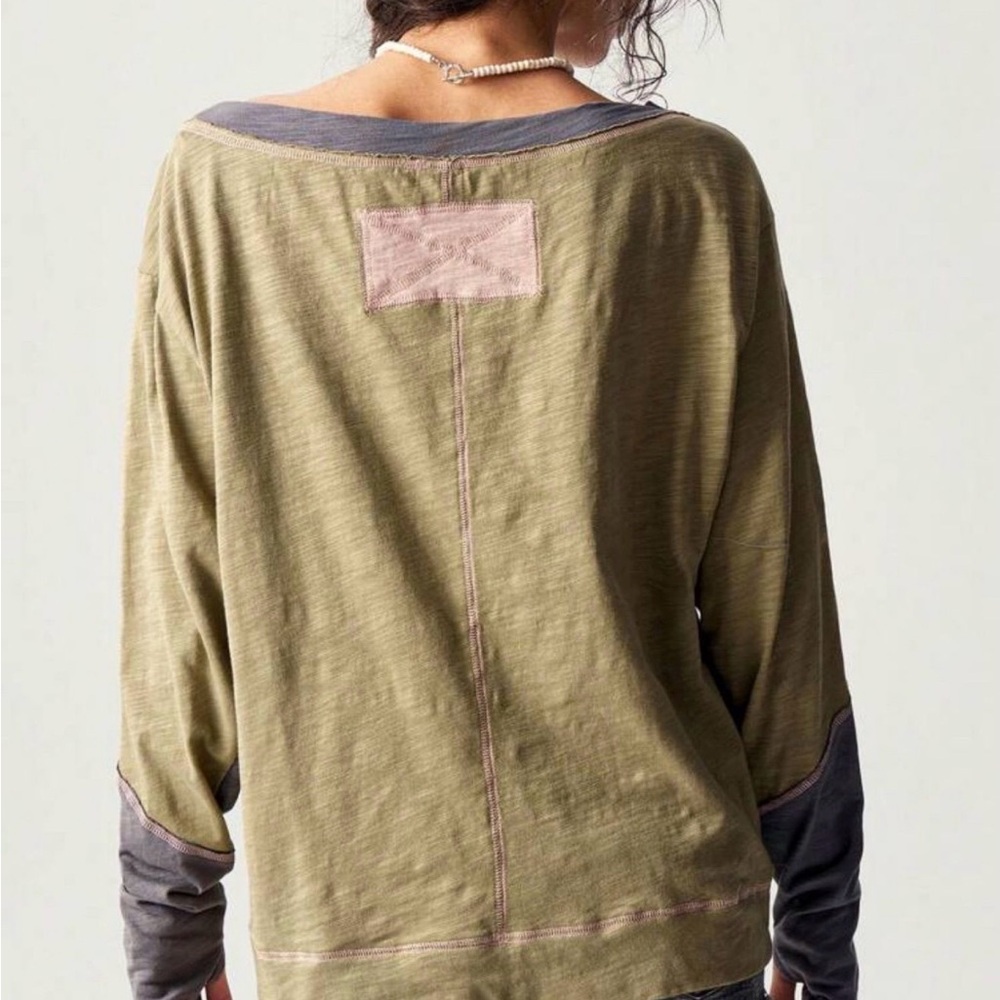 Source Unknown Patchwork Long Sleeve Top - Pink, … - image 4